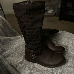 Girl Michael Kors chocolate calf boots